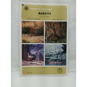 Vintage 1967 Marietta Oklahoma Phone Book Southwestern Bell Telephone